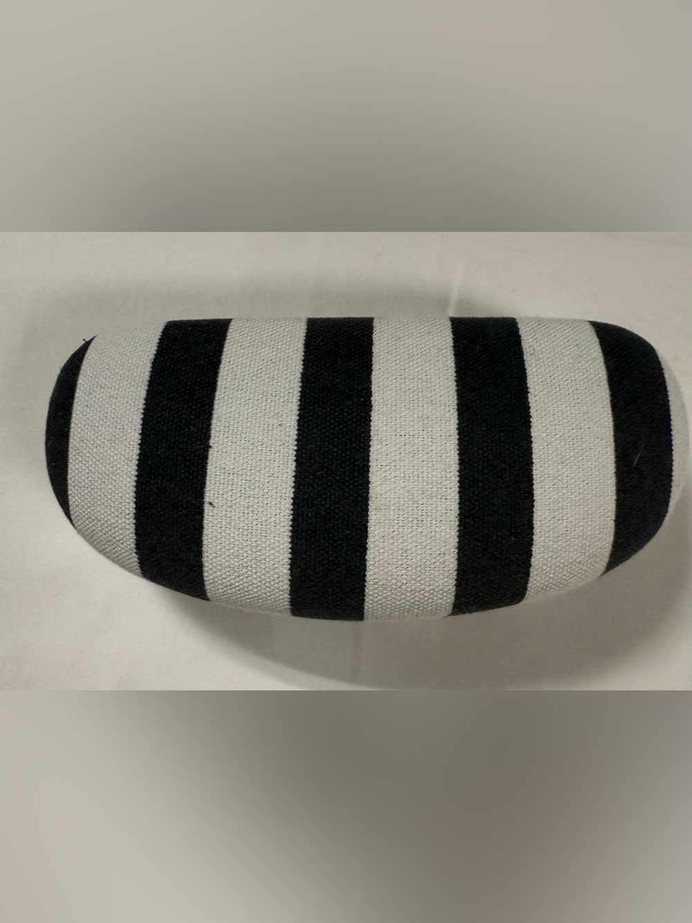 Navy Blue White Striped Hard Shell Eyeglass Sunglasses Case